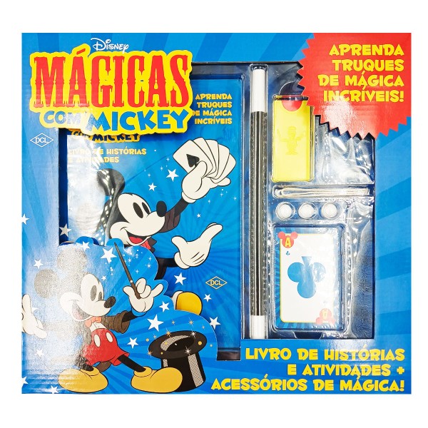 Encontraproduto.com.br - Show de Mágicas Mickey 9 Peças em Plástico DCL Editora