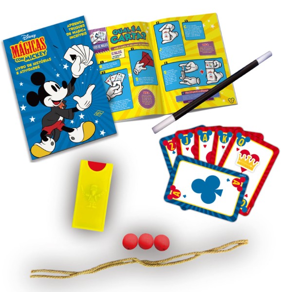 Encontraproduto.com.br - Show de Mágicas Mickey 9 Peças em Plástico DCL Editora
