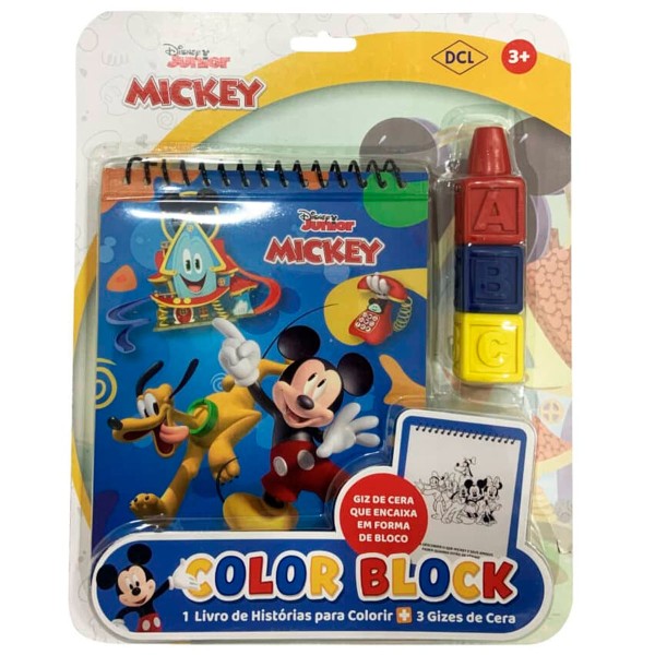 Encontraproduto.com.br - Livro Infantil Color Block Mickey 17,5cm em Papel DCL Editora