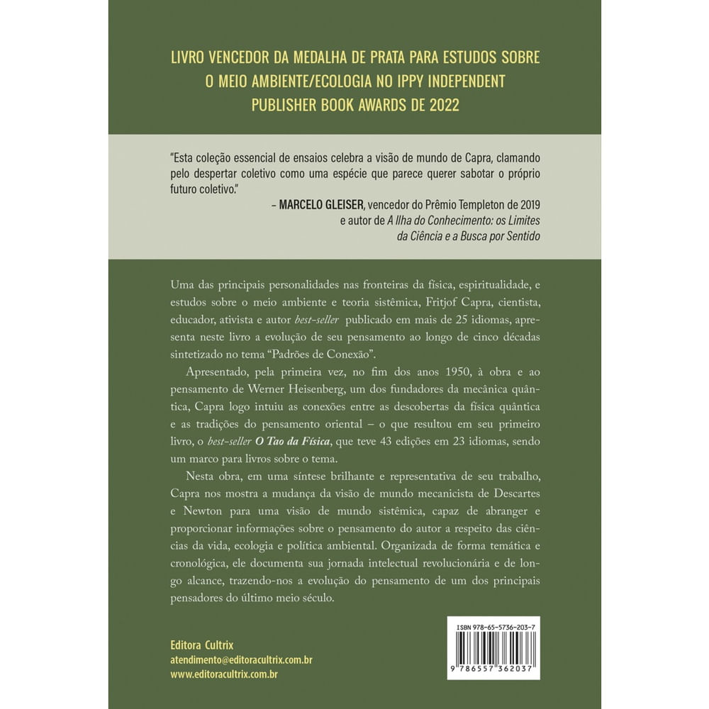 Livro - Padrões de conexão: Uma introdução concisa das ideias essenciais de um dos mais importantes pensadores sistêmicos do mundo contemporâneo