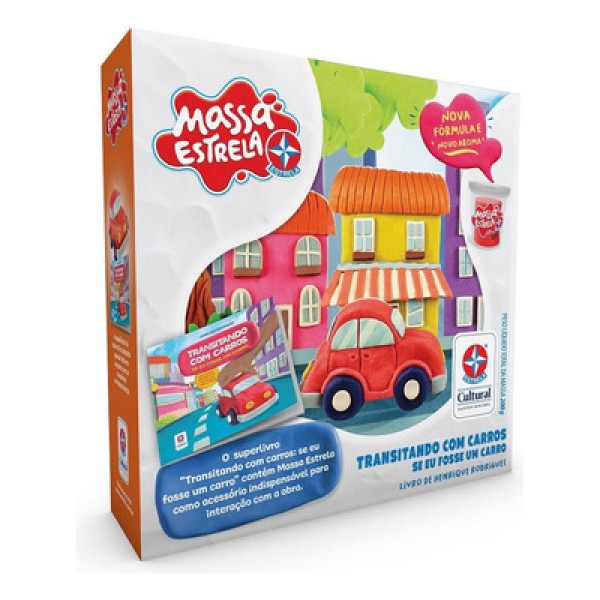 Massinha Estrela Com Livro Transitando Com Carros Com Massa 3005101300038