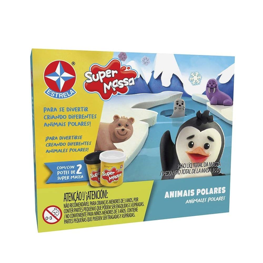 Encontraproduto.com.br - Conjunto Massa Modelar Estrela E Livros - Animais Polares - 50g - Estrela