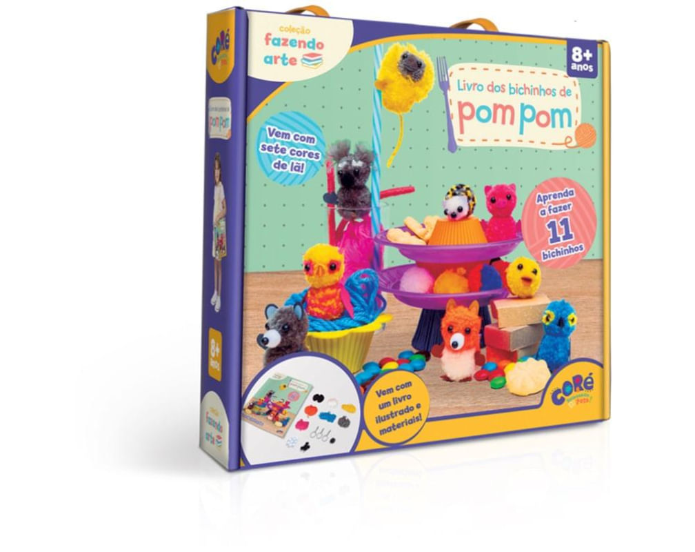 Encontraproduto.com.br - Livro dos Bichinhos de PomPom Coleção Fazendo Arte Toyster
