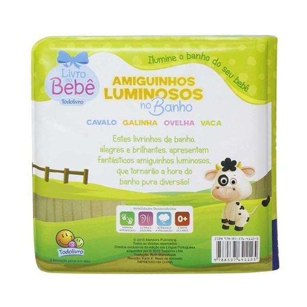 Encontraproduto.com.br - Livro Amiguinhos Luminosos No Banho Vaca Com Luzes