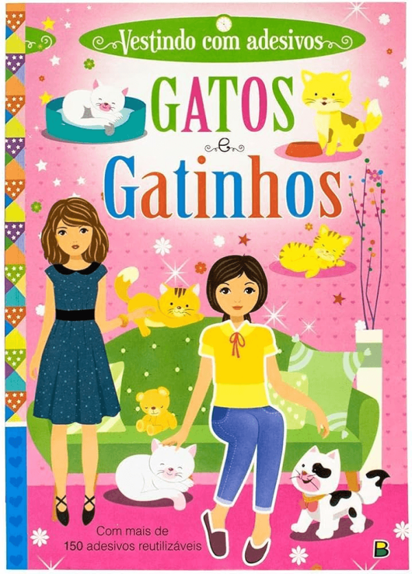 Encontraproduto.com.br - LIVRO VESTINDO COM ADESIVOS GATOS E GATINHOS 1163183 TODOLIVRO