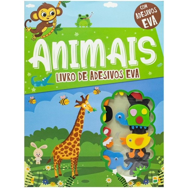 Encontraproduto.com.br - Livro De Adesivos Em Eva: Animais