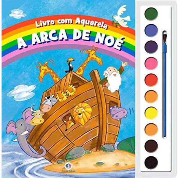 Livro Aquarela A Arca De Noé Para Colorir