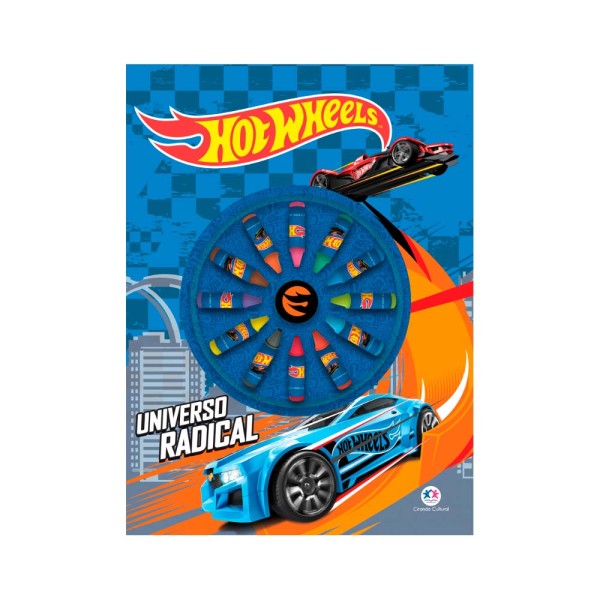 Encontraproduto.com.br - Livro Infantil Para Colorir Com Giz De Cera Hot Wheels - Universo Radical