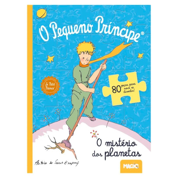 Livro Quebra Cabeça O Pequeno Príncipe C/ 80 Peças em Papel Magic Kids