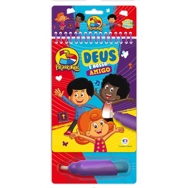Livro Para Pintar com Agua, Deus é Nosso Amigo