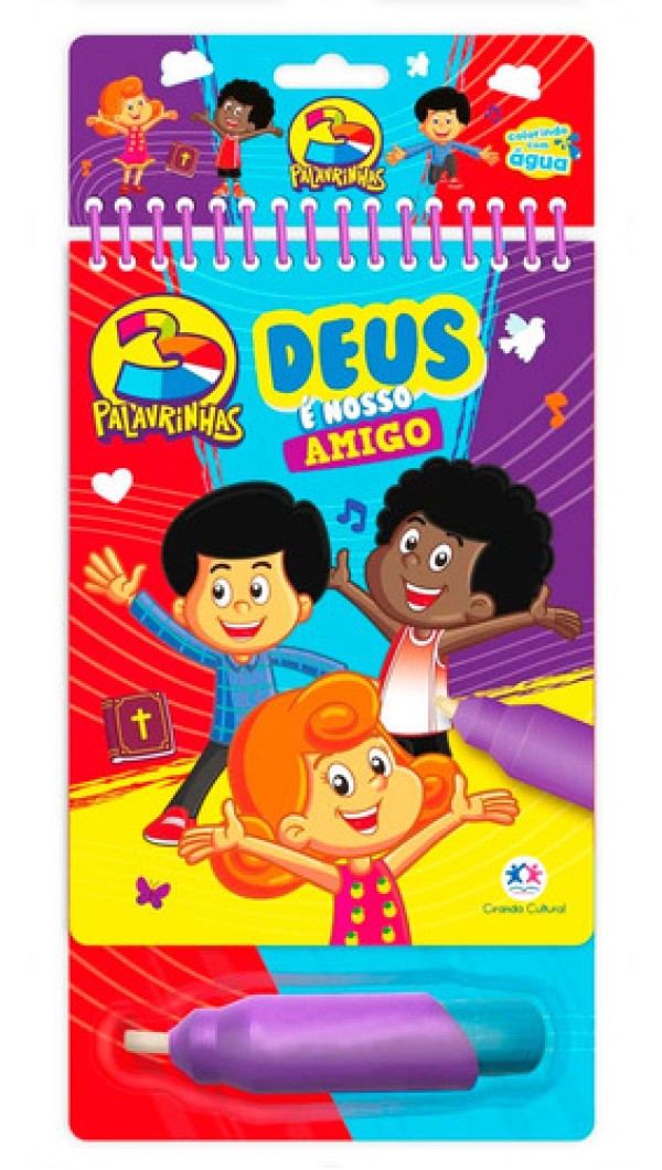Livro Para Pintar com Agua, Deus é Nosso Amigo