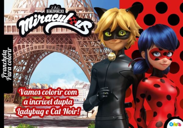 Encontraproduto.com.br - Miraculous Ladybug Prancheta para Colorir