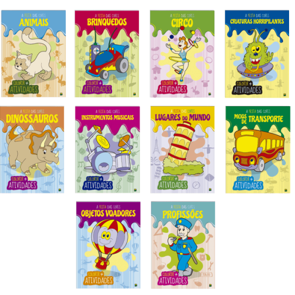 Encontraproduto.com.br - Livrinho De Colorir E Atividades Festa Das Cores C/10 Ref 1028685