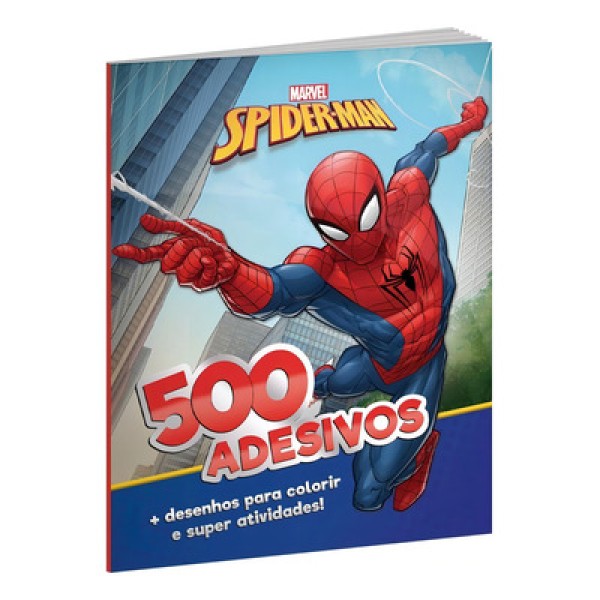 Livro 500 Adesivos Spider Man 27,7x21,5cm em Papel Culturama Editora