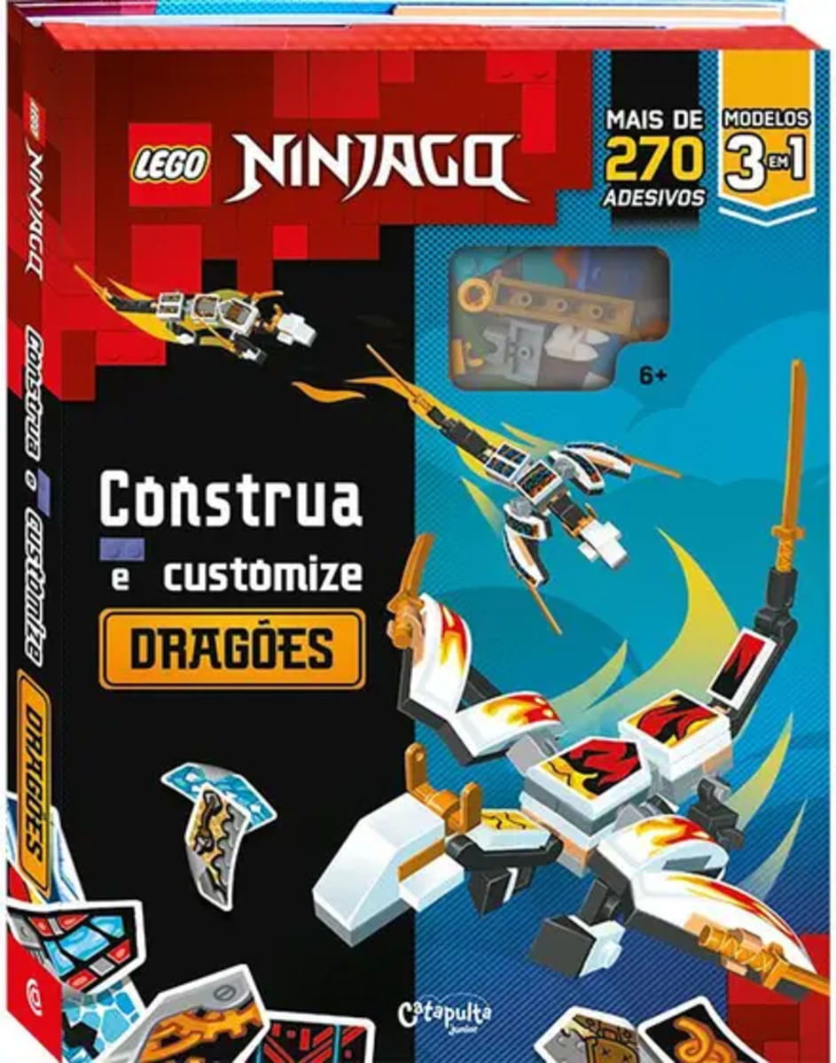Encontraproduto.com.br - Livro Lego Ninjago Construa e Customize Dragões - Catapulta