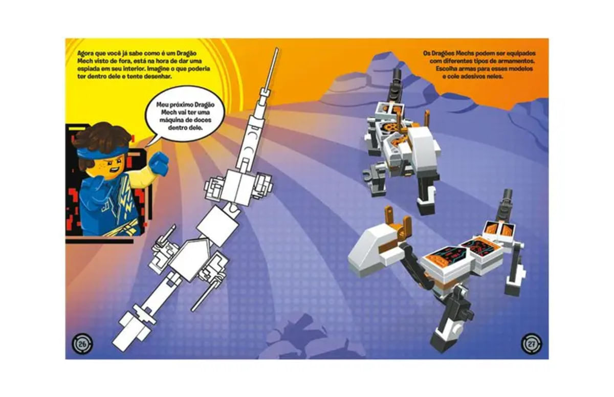 Encontraproduto.com.br - Livro Lego Ninjago Construa e Customize Dragões - Catapulta