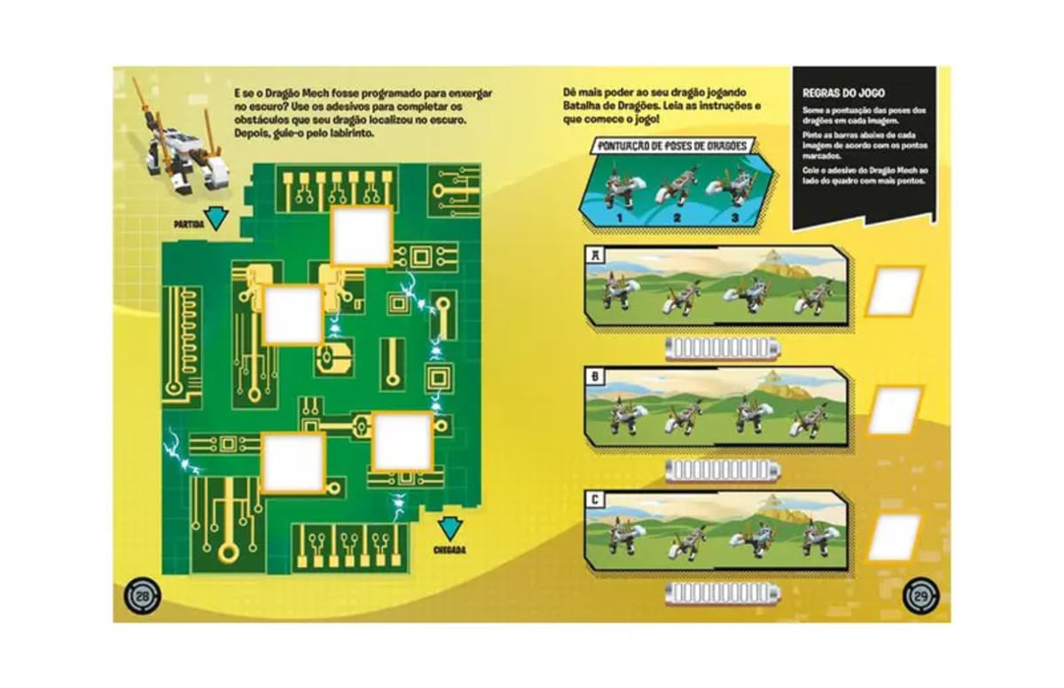 Encontraproduto.com.br - Livro Lego Ninjago Construa e Customize Dragões - Catapulta