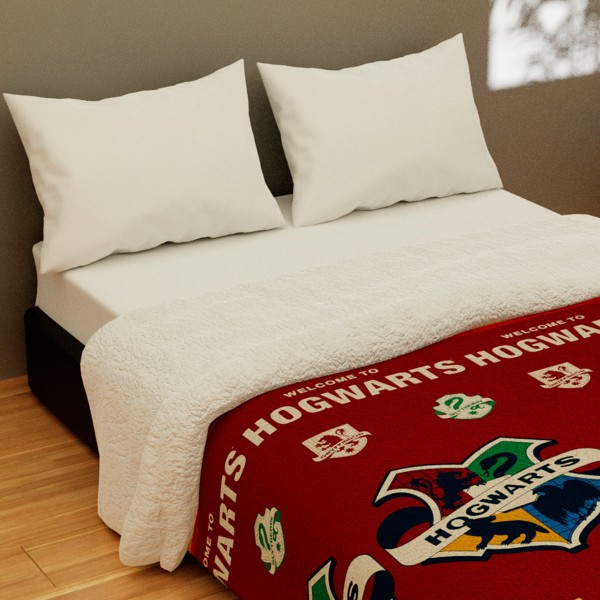 Manta Carnerinho 180X220 Harry Potter Welcome To Hogwarts