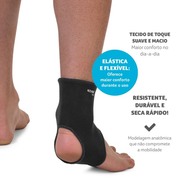 Encontraproduto.com.br - Tornozeleira Unissex Tam. P  Multilaser Saúde - HC344X [Reembalado]
