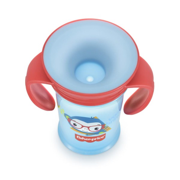 Encontraproduto.com.br - Copo de Treinamento 360 First Moments Sweet 210 ml Azul Fisher Price - BB1020OUT [Reembalado] BB1020OUT