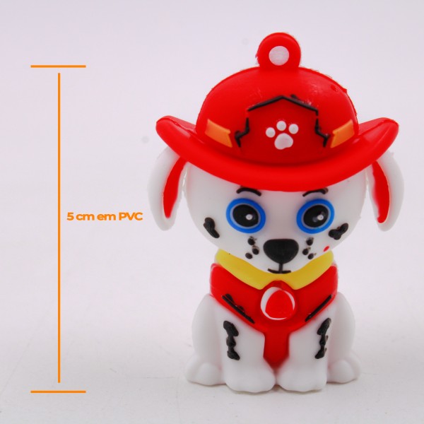 Encontraproduto.com.br - PINGENTE PATRULHA CANINA 59MM EMBORRACHADO COM 16 PEÇAS