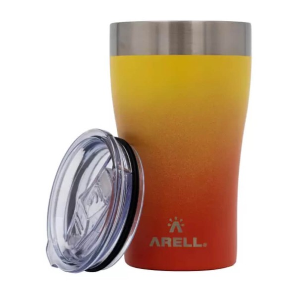 Encontraproduto.com.br - Copo Térmico Arell Tulip 500ml com Tampa Acrílica - Laranja/Amarelo