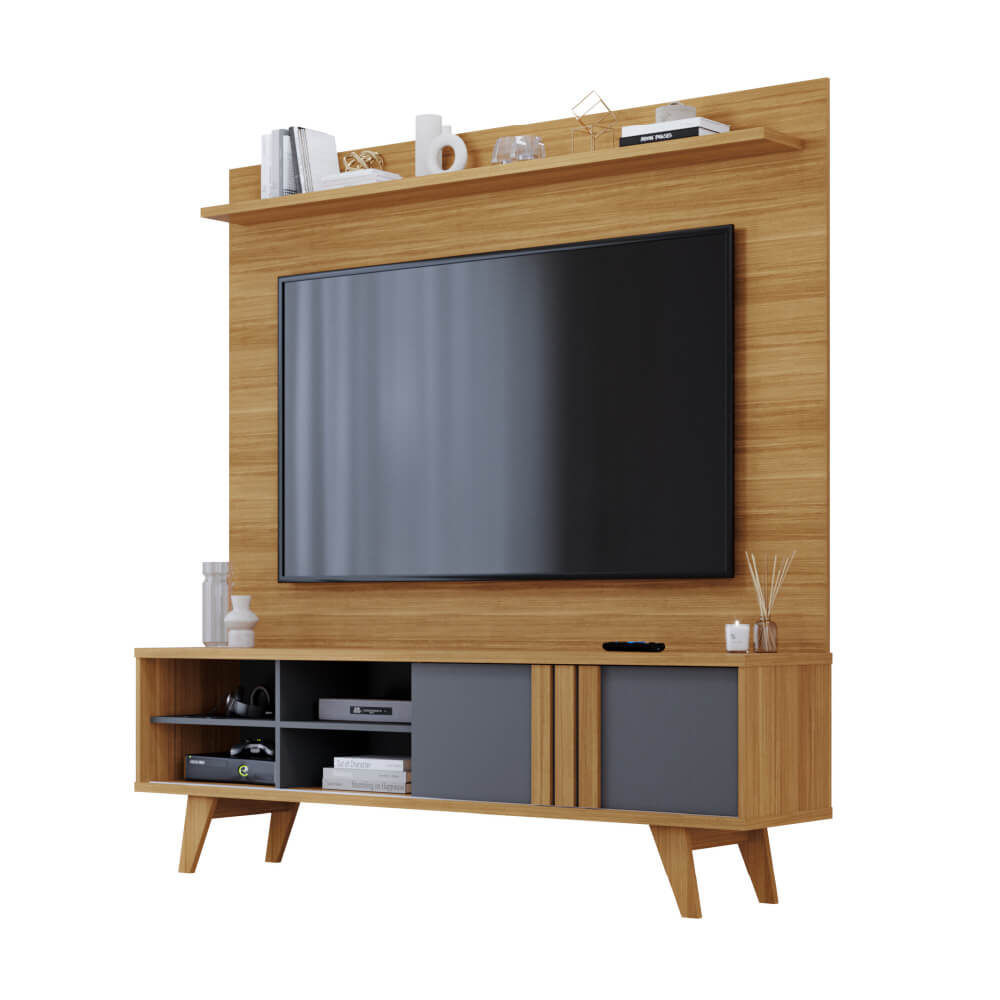 Painel Sotile + Bancada Paraty Permóbili para TV até 70