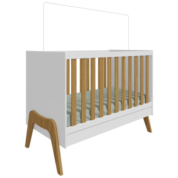 Encontraproduto.com.br - Quarto de Bebê Completo 2 peças Peroba Guti 4 Portas - Branco/Amendoa