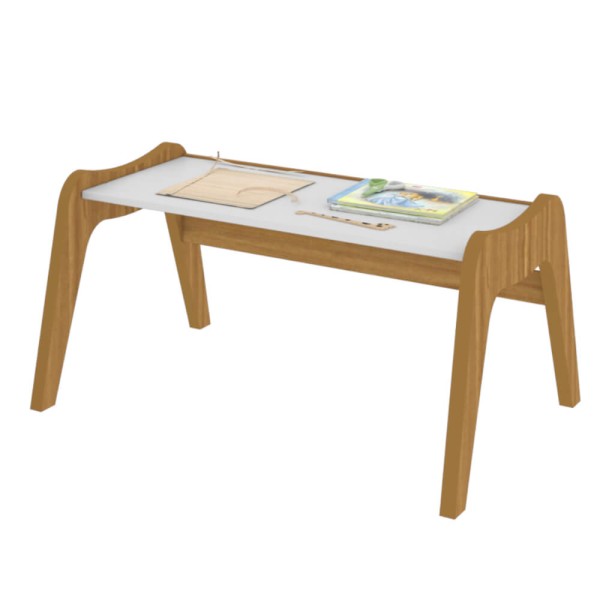 Encontraproduto.com.br - Quarto de Bebê Completo 2 peças Peroba Guti 4 Portas - Branco/Amendoa
