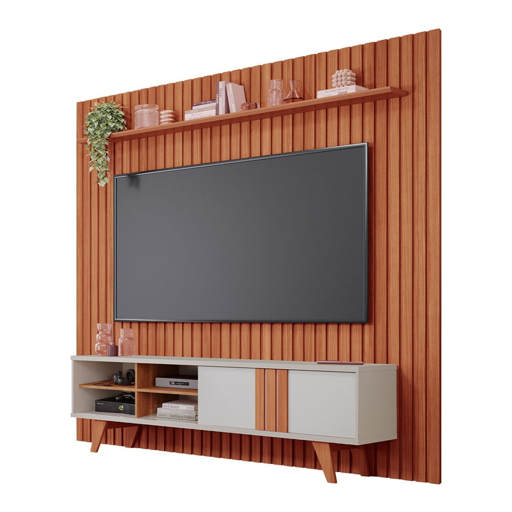 Painel Permóbili Maragogi + Bancada Permóbili Paraty para TV de até 75