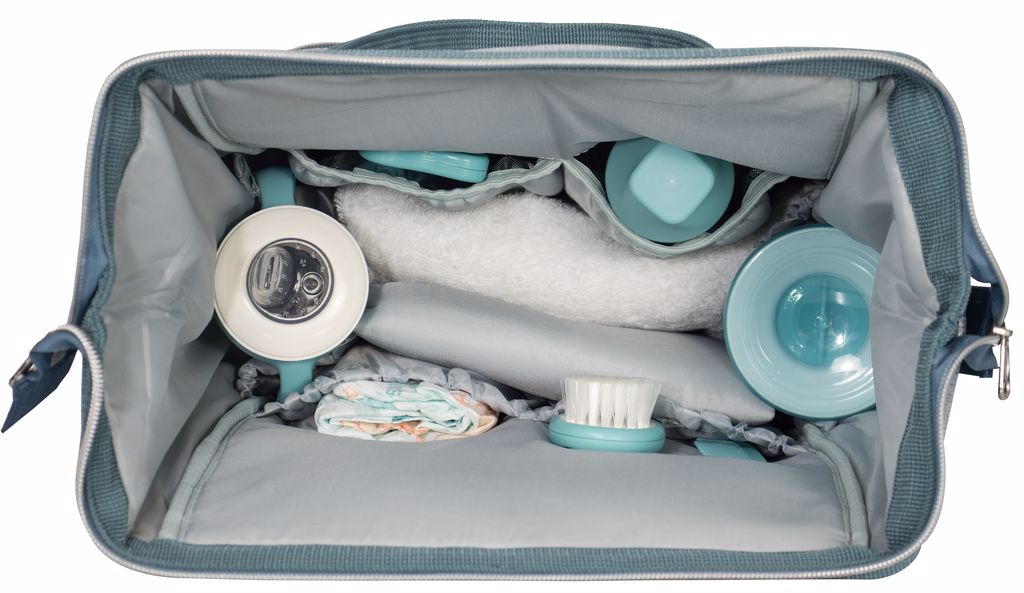Encontraproduto.com.br - Mochila Maternidade Boca de Peixe Silver