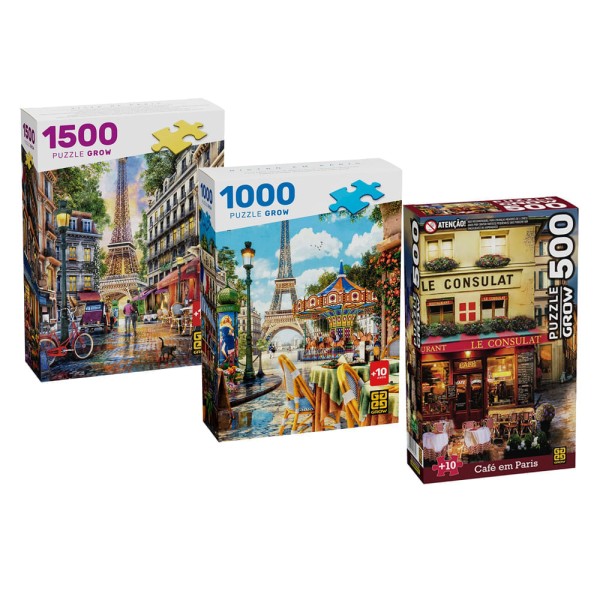 Encontraproduto.com.br - Combo Quebra-cabeças Encantos de Paris