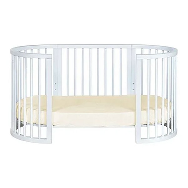 Encontraproduto.com.br - Lençol de Elástico Berço Crescer Fase 2 Oval 138cm x 68cm Cru - Arrumadinho