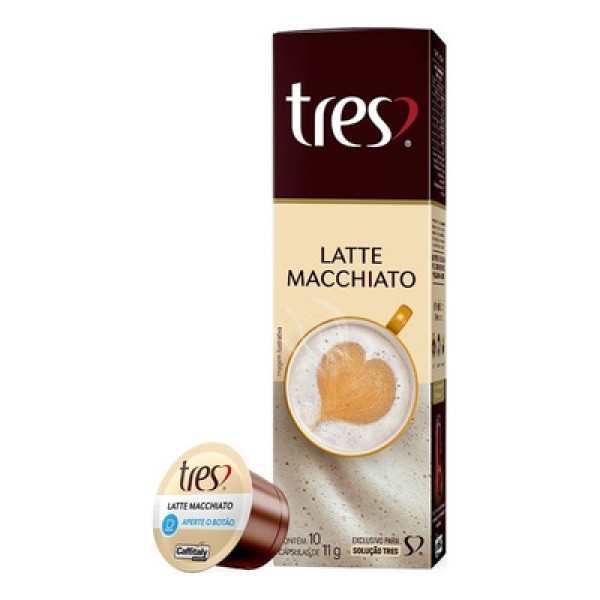 Cápsula De  Latte Macchiato Três Corações - 50 Cápsulas