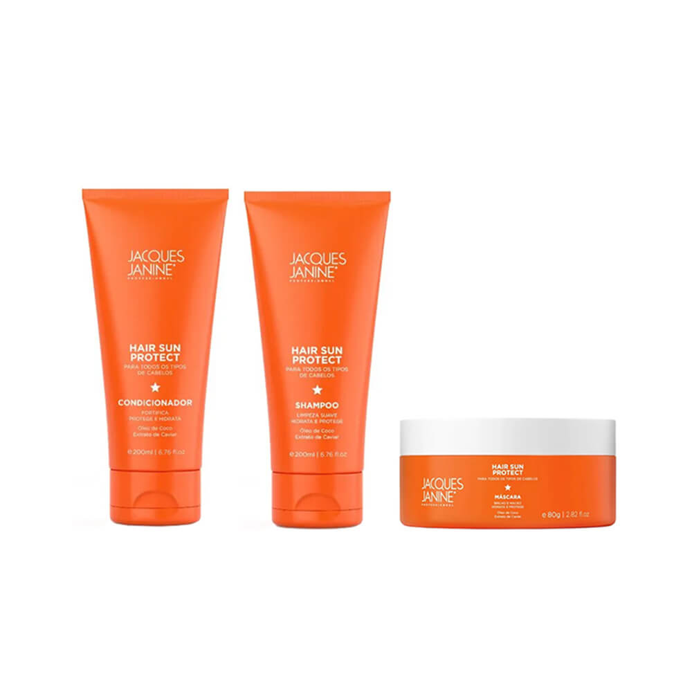 Kit Shampoo + Condicionador + Máscara Jacques Janine Hair Sun Protect