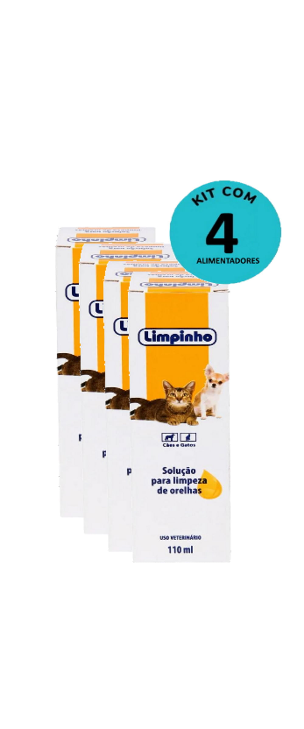Encontraproduto.com.br - Kit Loção Limpadora de Orelhas Limpinho 110ml C/ 4 unidades