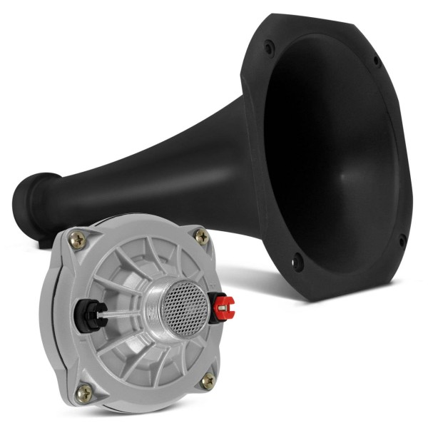 Encontraproduto.com.br - Kit Driver Selenium D250X 100W RMS 8 Ohms + Corneta Musicall Longa Preta