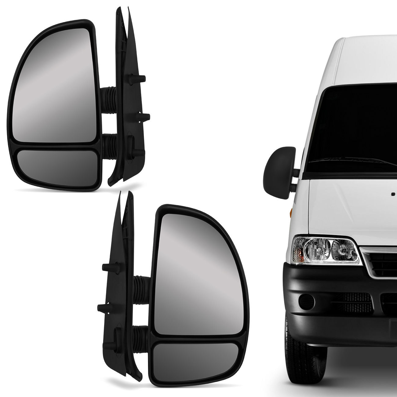 Retrovisor Ducato Boxer Jumper 2003 2004 2005 2006 2007 2008 2009 2010 2011 2012 2013 2014 Fixo
