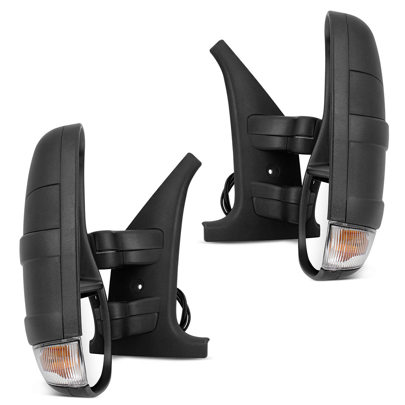 Encontraproduto.com.br - Retrovisor Iveco Daily 2008 2009 2010 2011 2012 2013 Braço Curto Preto Pisca Sem Controle
