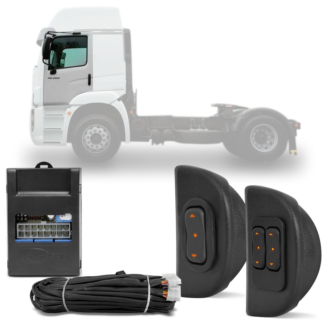 Kit Vidro Elétrico Caminhão Volkswagen Constellation 2007 A 2017 2 Portas 12V Sensorizado VVW2E210