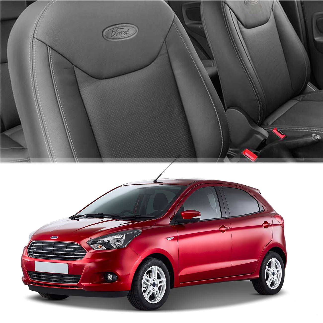 Jogo Revestimento Banco Porta Ford Ka Hatch 2015 a 2020 Preto Couro Inteiriço Modelagem Curvada