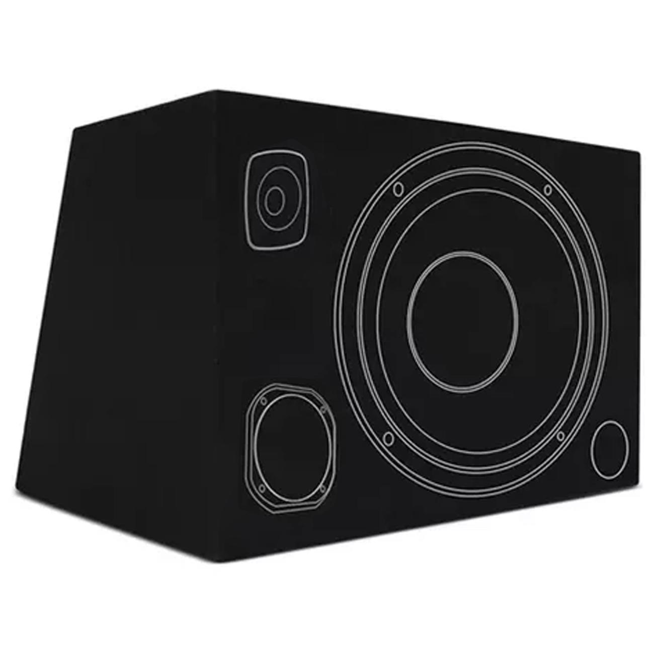 Caixa de Som Trio Dutada para 2 Alto falantes 12” 2 Tweeters 4 Cornetas 54 Litros Shutt