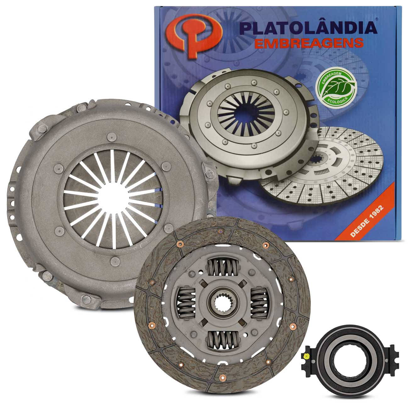 Kit Embreagem Peugeot 206 1998 A 2010 3 Peças Platô Disco Rolamento LUK 620 1612 00