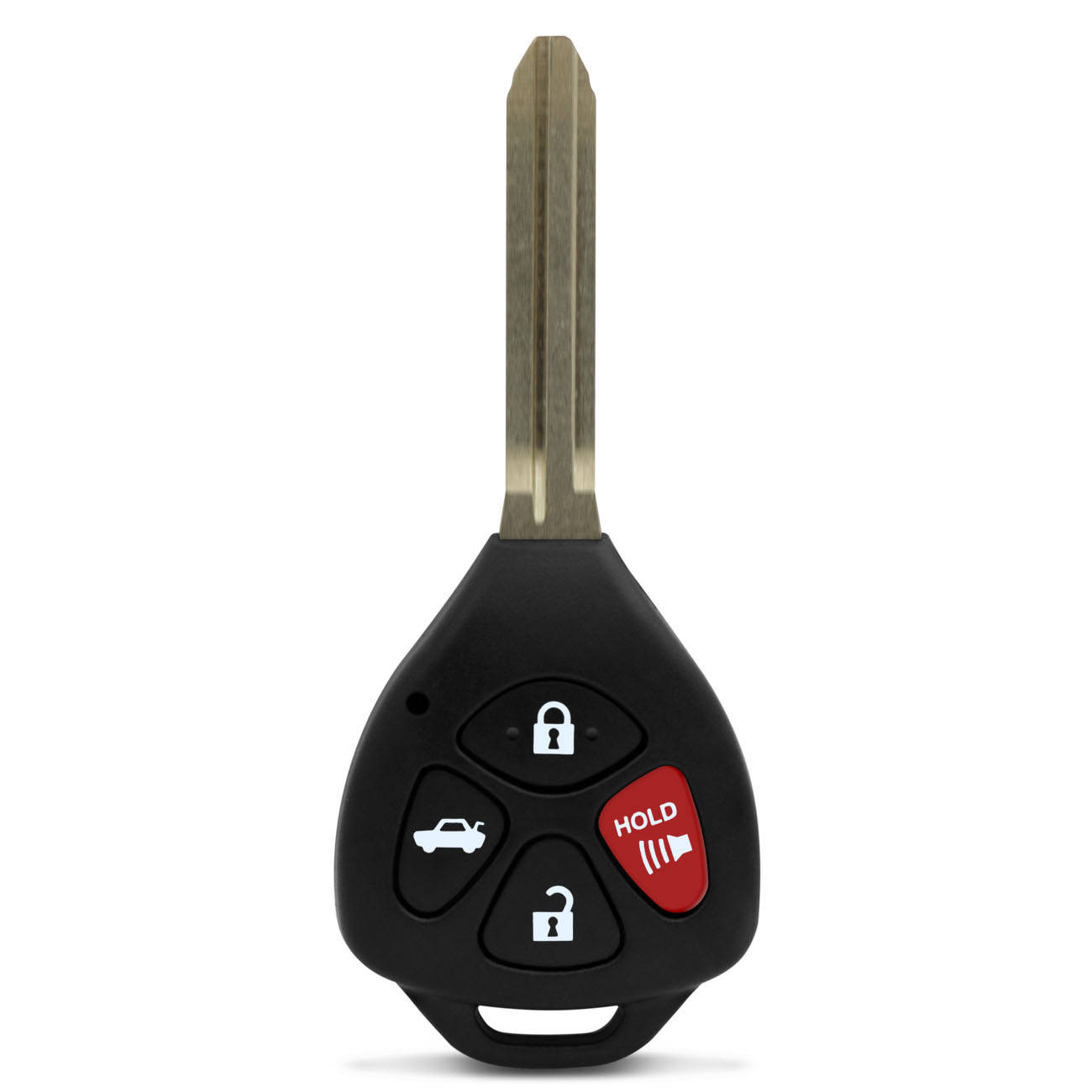 Chave Toyota Hilux 2005 a 2015 Corolla 2009 a 2014 4 Botões Com Lâmina Para Alarme Preto