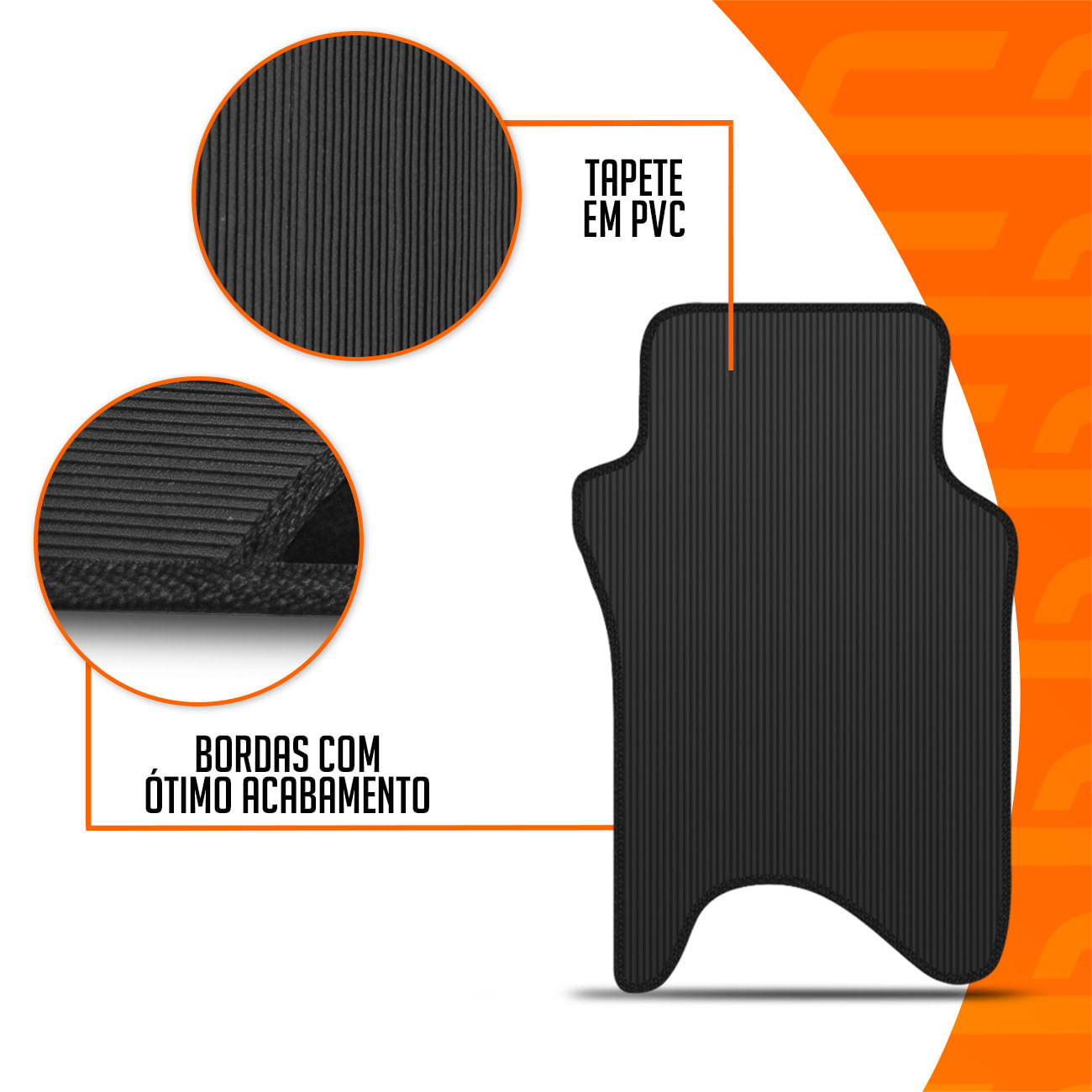 Encontraproduto.com.br - Jogo de Tapetes PVC Compatível Fit 2003 a 2008 Com Logo Bordado Concept 3D 4 Peças