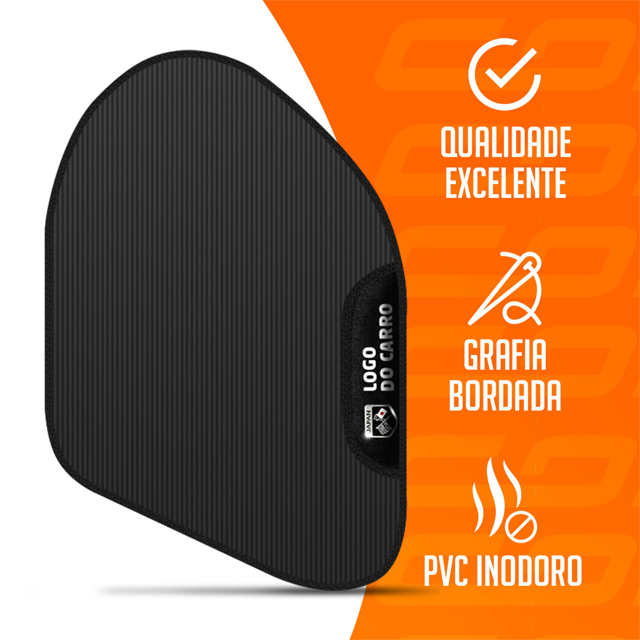 Encontraproduto.com.br - Jogo de Tapetes PVC Compatível Fit 2003 a 2008 Com Logo Bordado Concept 3D 4 Peças