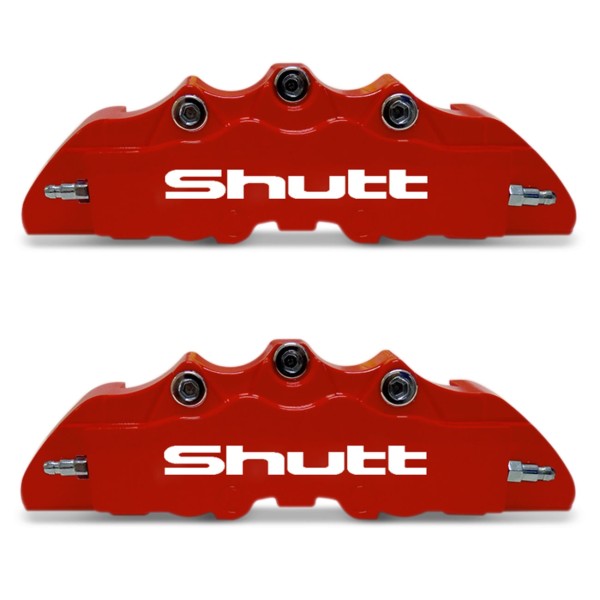Encontraproduto.com.br - Capa Pinça de Freio Shutt Tuning Universal Vermelho 2 Peças Aro 14 em Diante Fácil Instalação