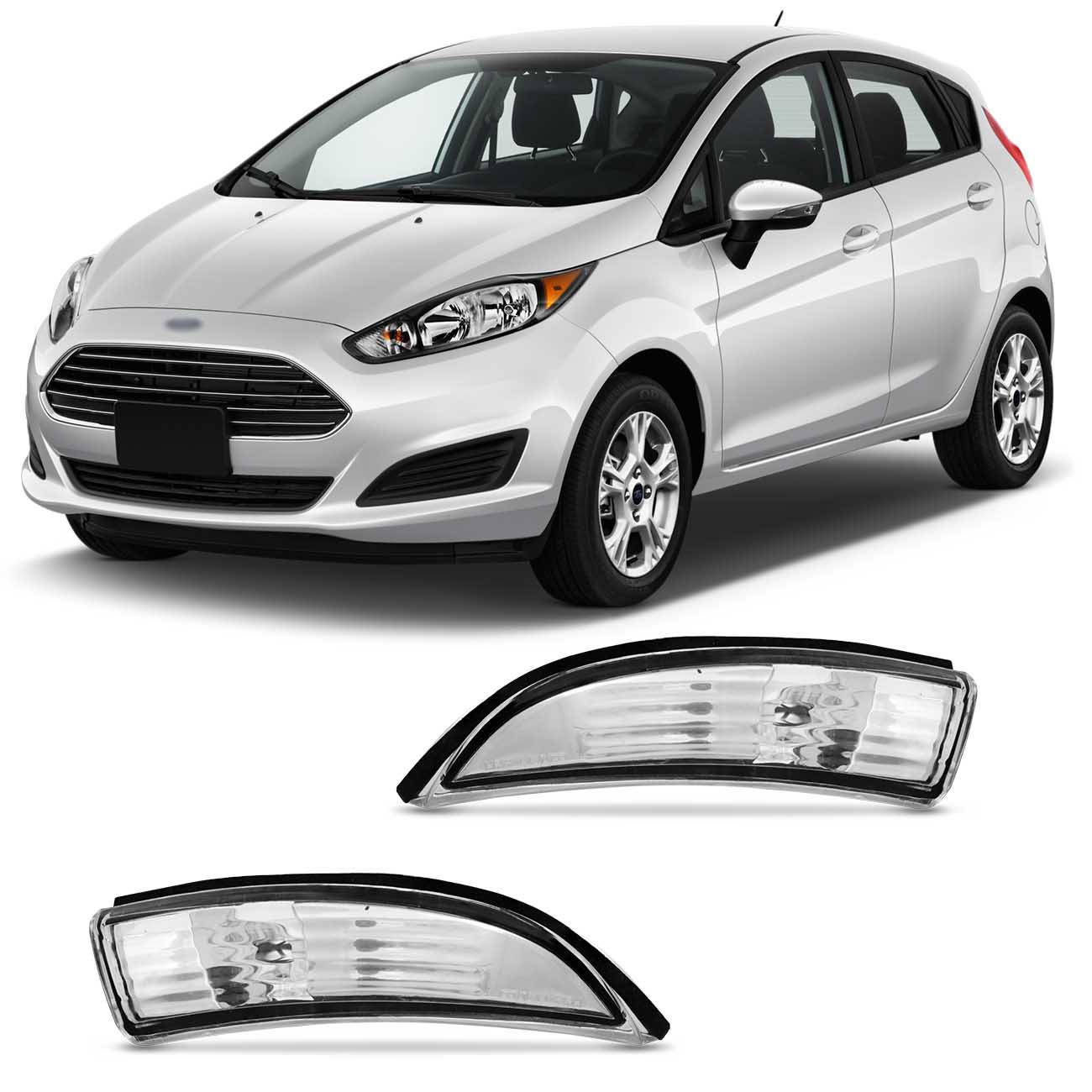 Pisca Retrovisor New Fiesta Hatch Sedan 2011 2012 2013 2014 2015 2016 2017 2018 Seta Cristal