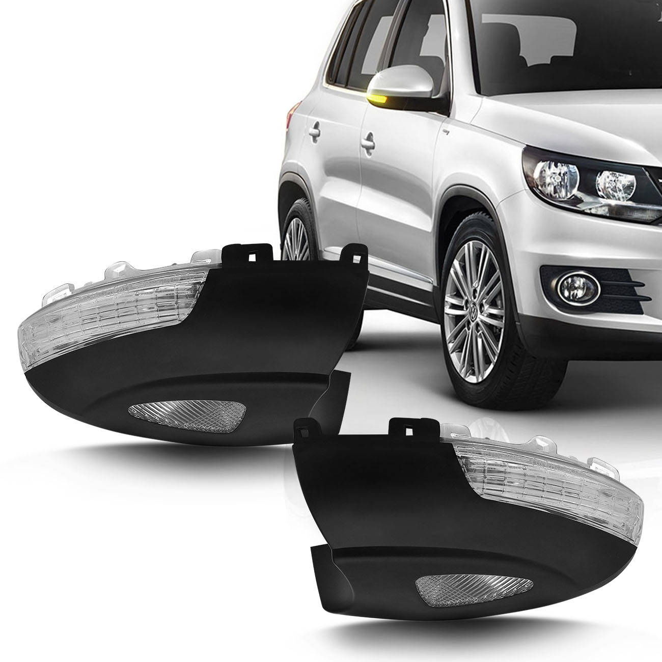 Encontraproduto.com.br - Pisca Retrovisor Tiguan 2009 2010 2011 2012 2013 2014 Com Luz Cortesia