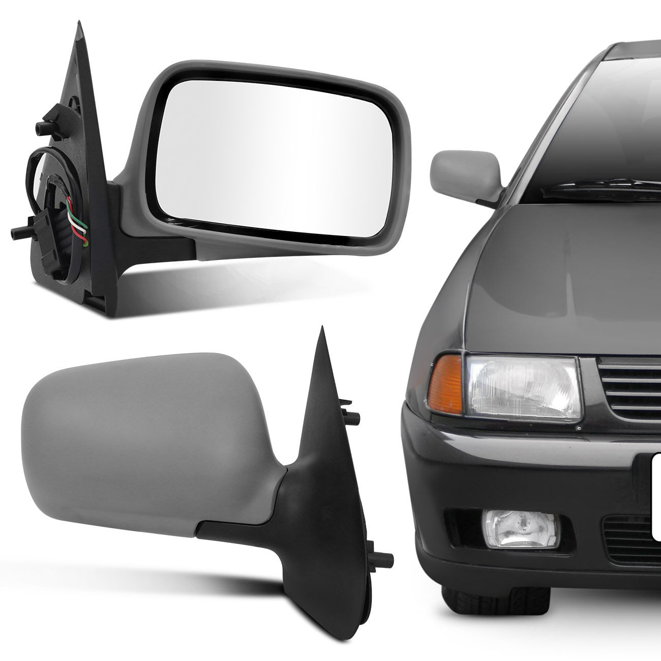 Retrovisor Elétrico Polo Classic 1996 1997 1998 1999 2000 2001 2002 Primer com Espelho